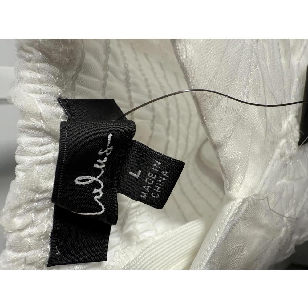 Lulus Radiate Elegance Ivory Floral Tulle Midi Dress - L NWT - Picture 7 of 9
